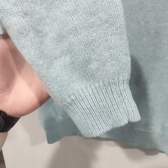 Brooks Brothers Lambs Wool Blue Sweater Size Large - Picture 4 of 6